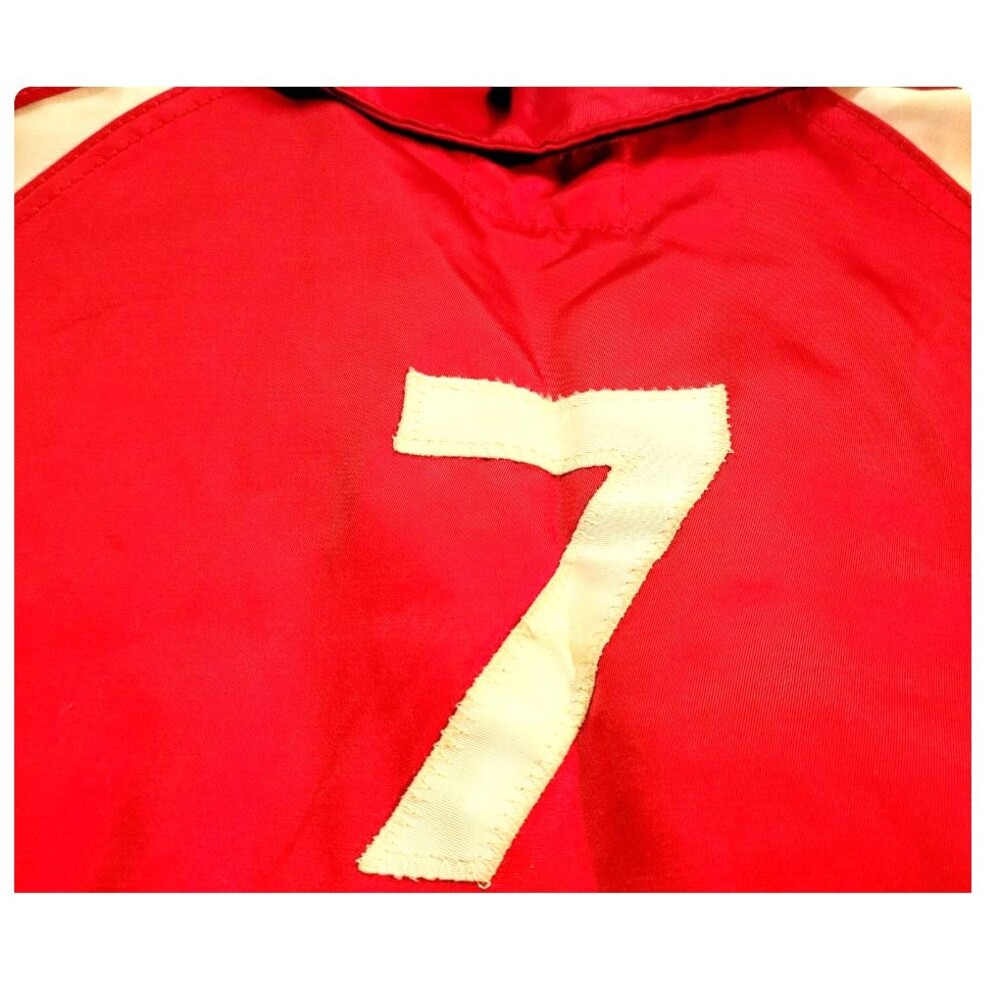 Vintage 50s Robins AFB Basketball Warmup Jersey Unisport Tackle Twill Satin Zip - Picture 8 of 10